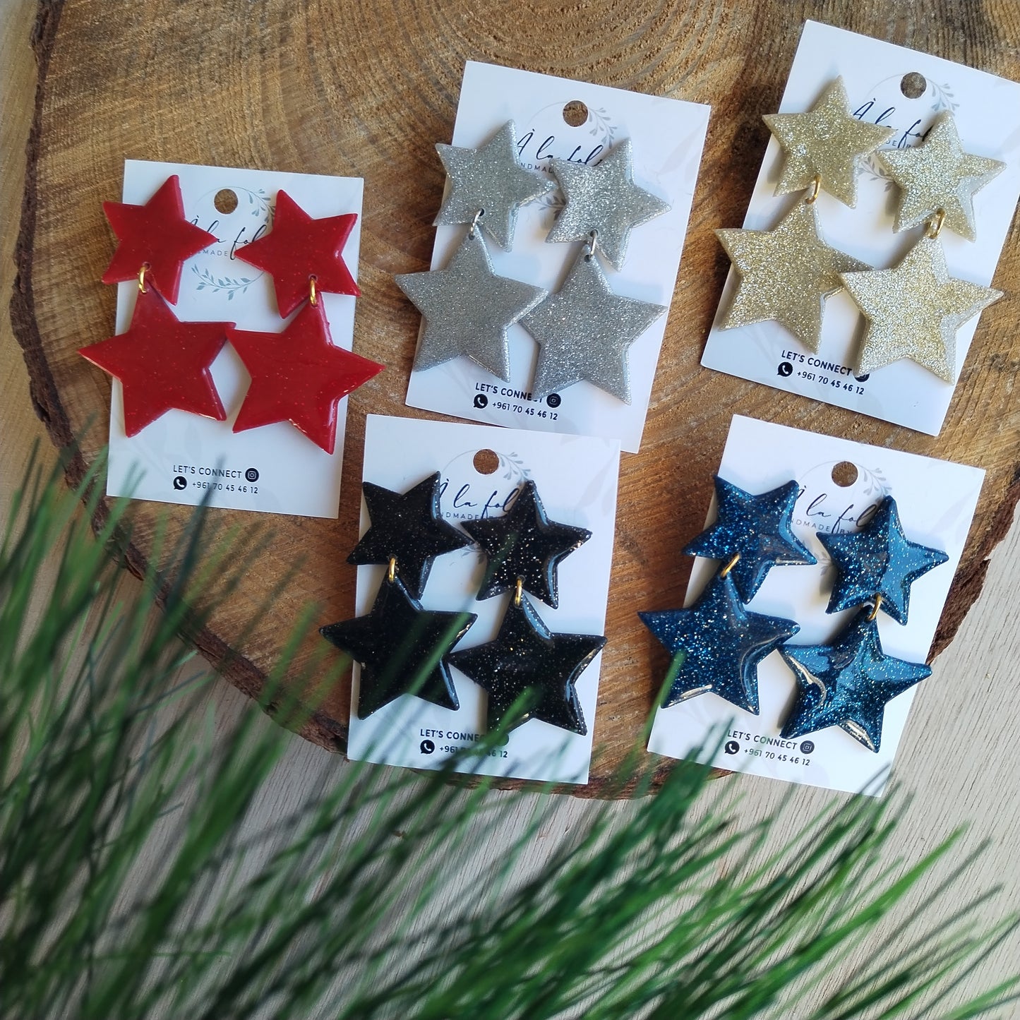 Christmas collection - Glittered christmas stars