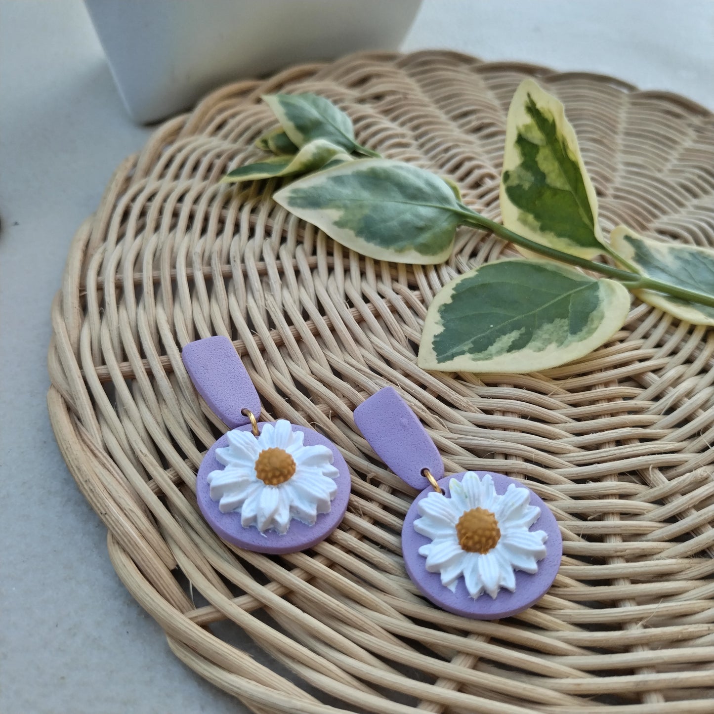 Spring - Flower polymer clay earrings