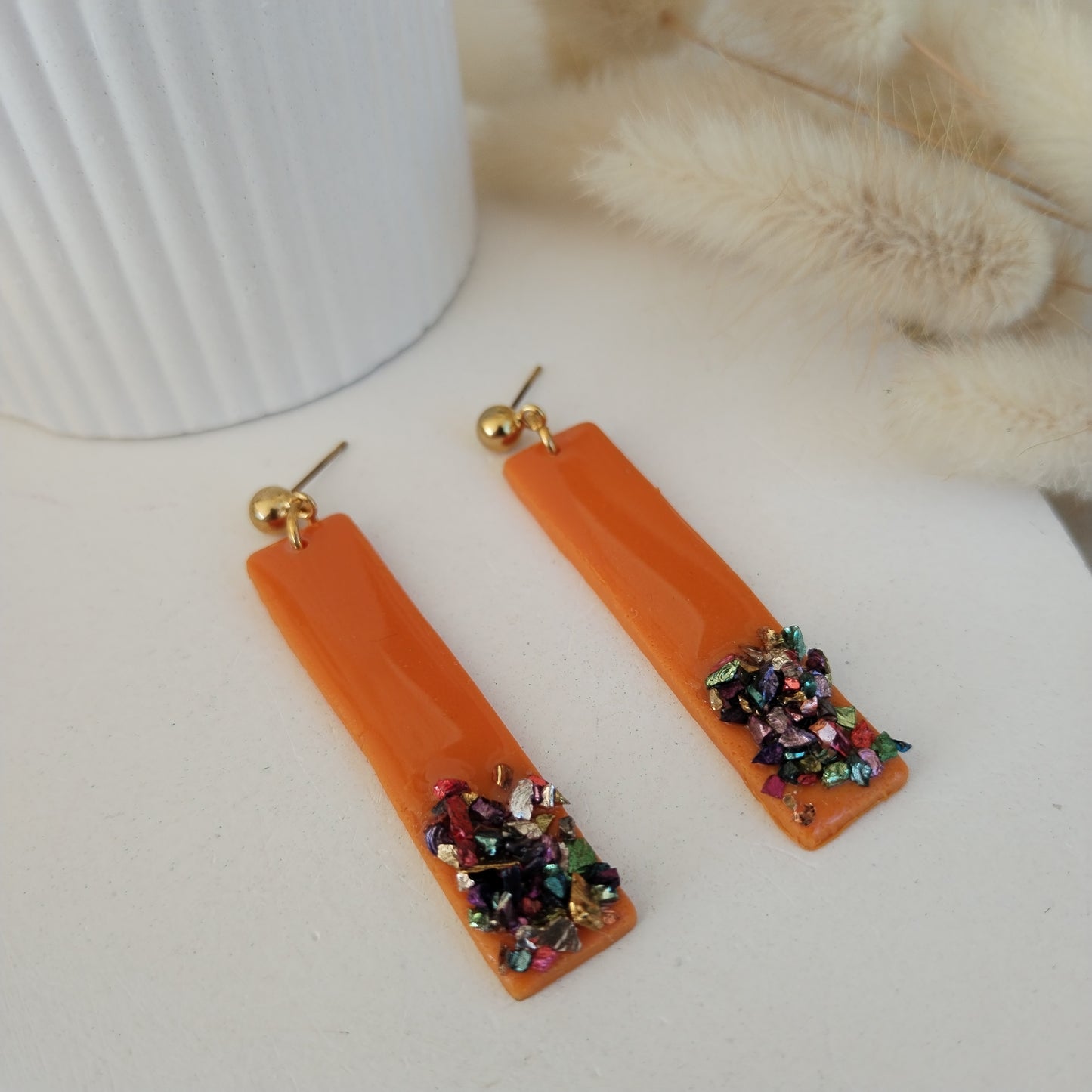 End of season sale - Stripe Stoned Earrings