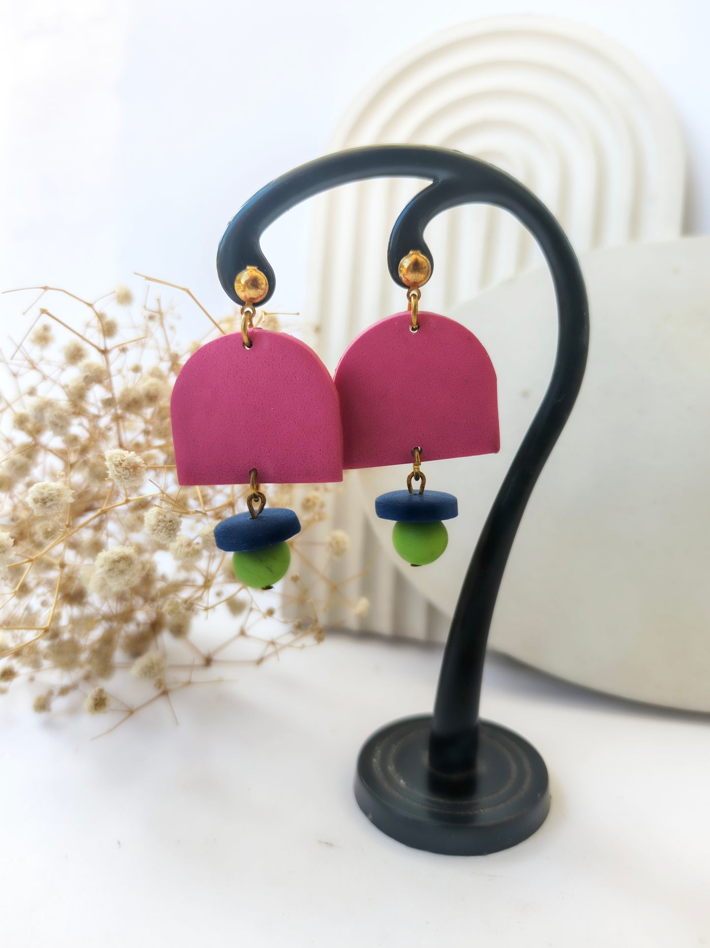 End of season sale - Berry Orbit Earrings