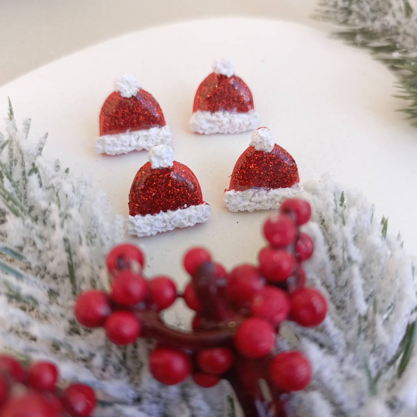 Christmas Collection - Glittered Stud Christmas Hat