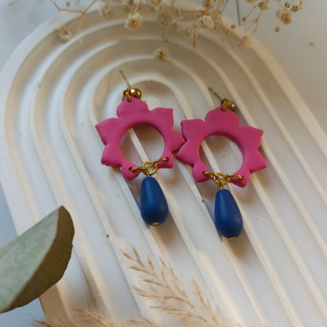 End of season sale - Lotus Drop Earrings