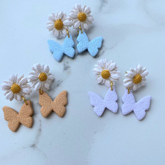 Spring - Butterfly Floral Dangles
