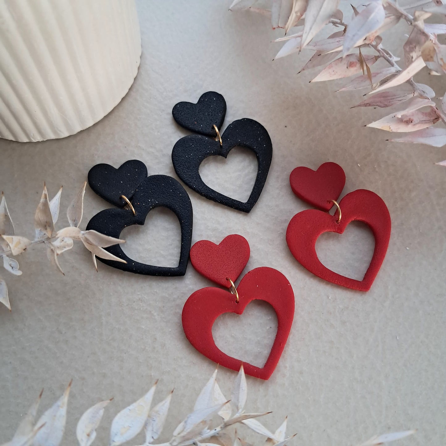 Valentine Collection : Two Heart Dangles