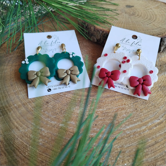 Christmas Collection - Door Wreath Earrings