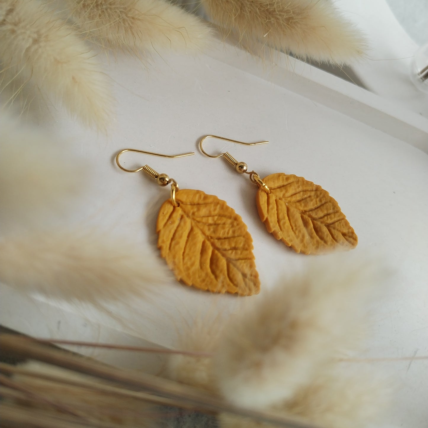 Simple Leaf Clay Earring