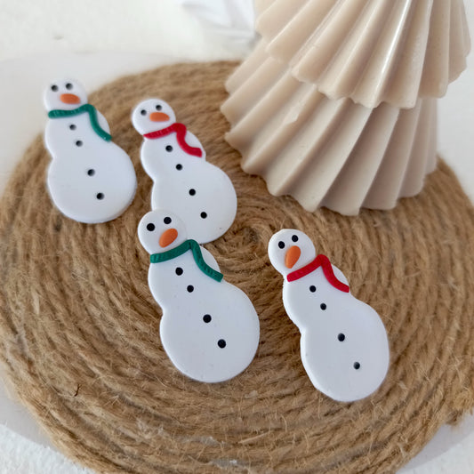 Christmas Collection - Scarfed Snowman Stud Earrings