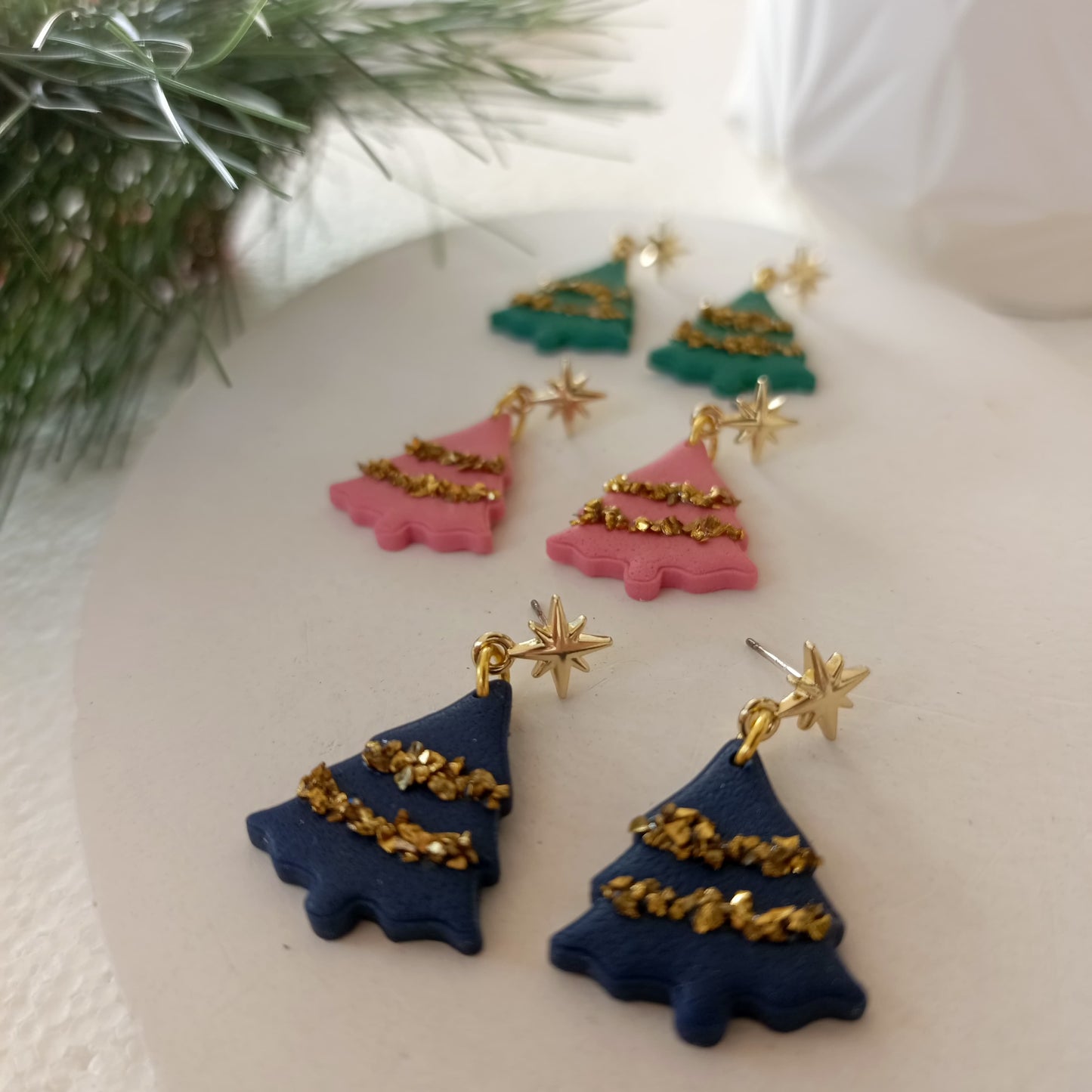 Christmas Collection - Stones Mini Christmas Tree With Star Dangle