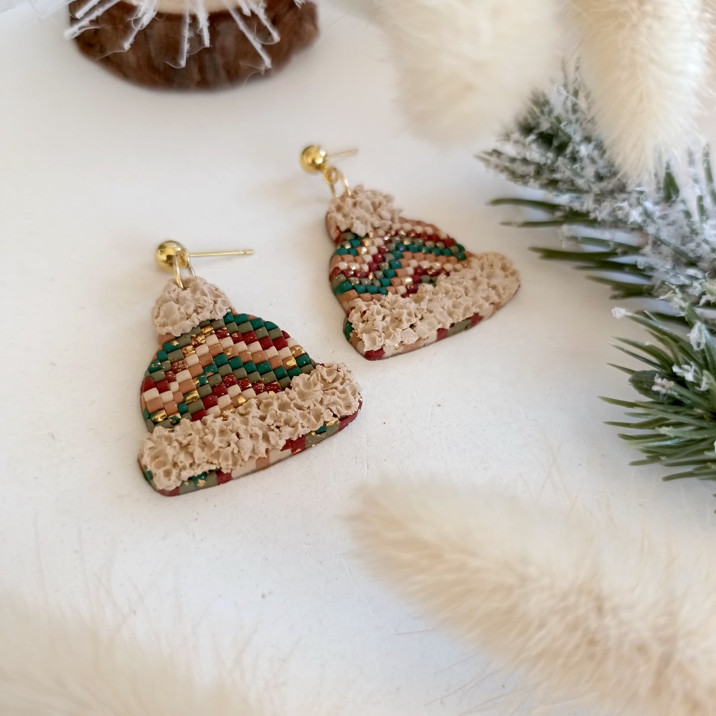 Christmas Collection - Clay Beaded Winter Hat