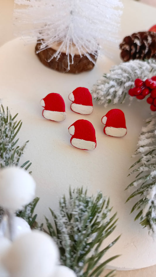 Christmas Collection - Mini santa hat stud