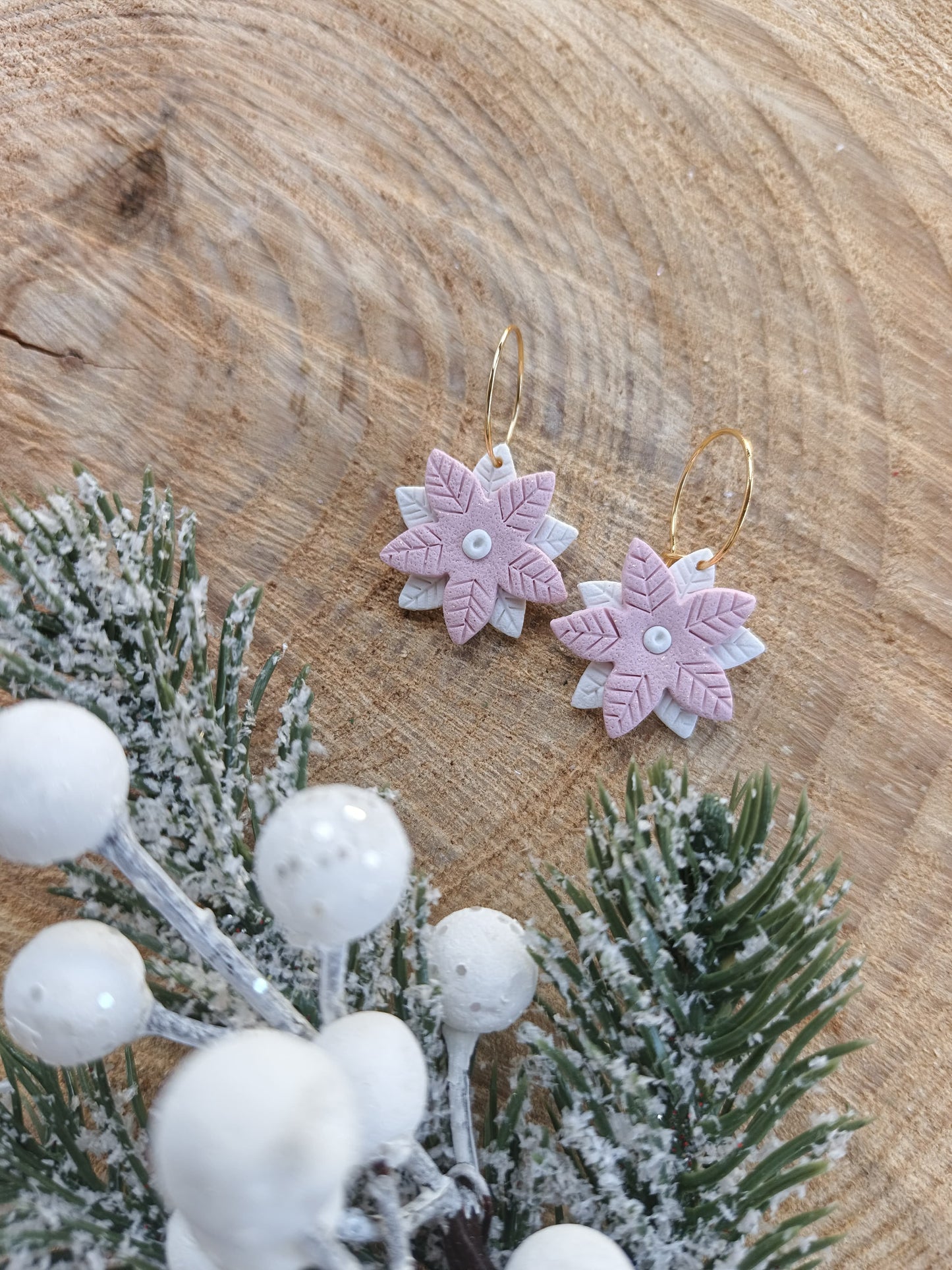 Christmas Pink Collection - Frosted Poinsettia