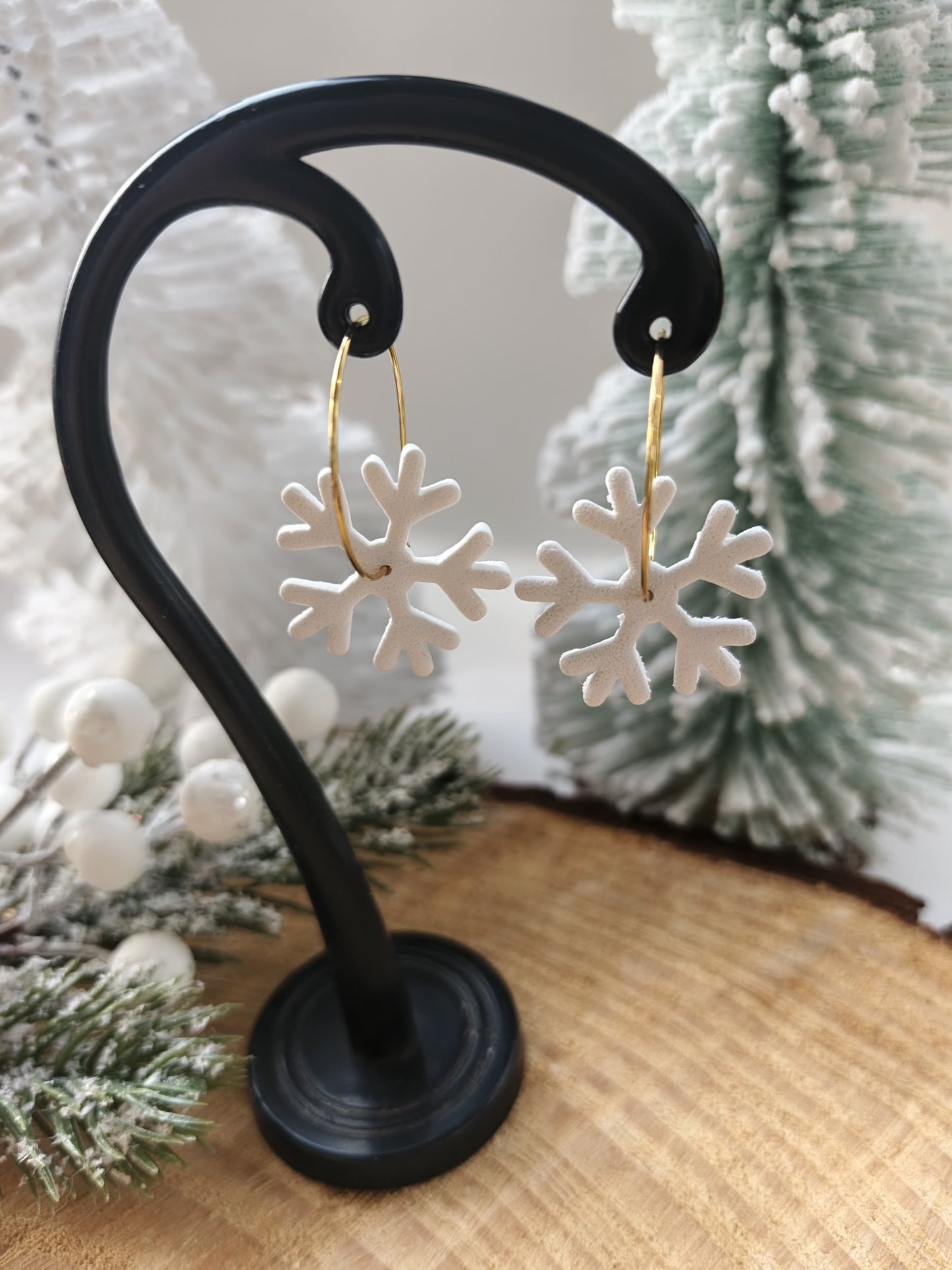 Christmas Collection - Winterflake Hoop Earrings