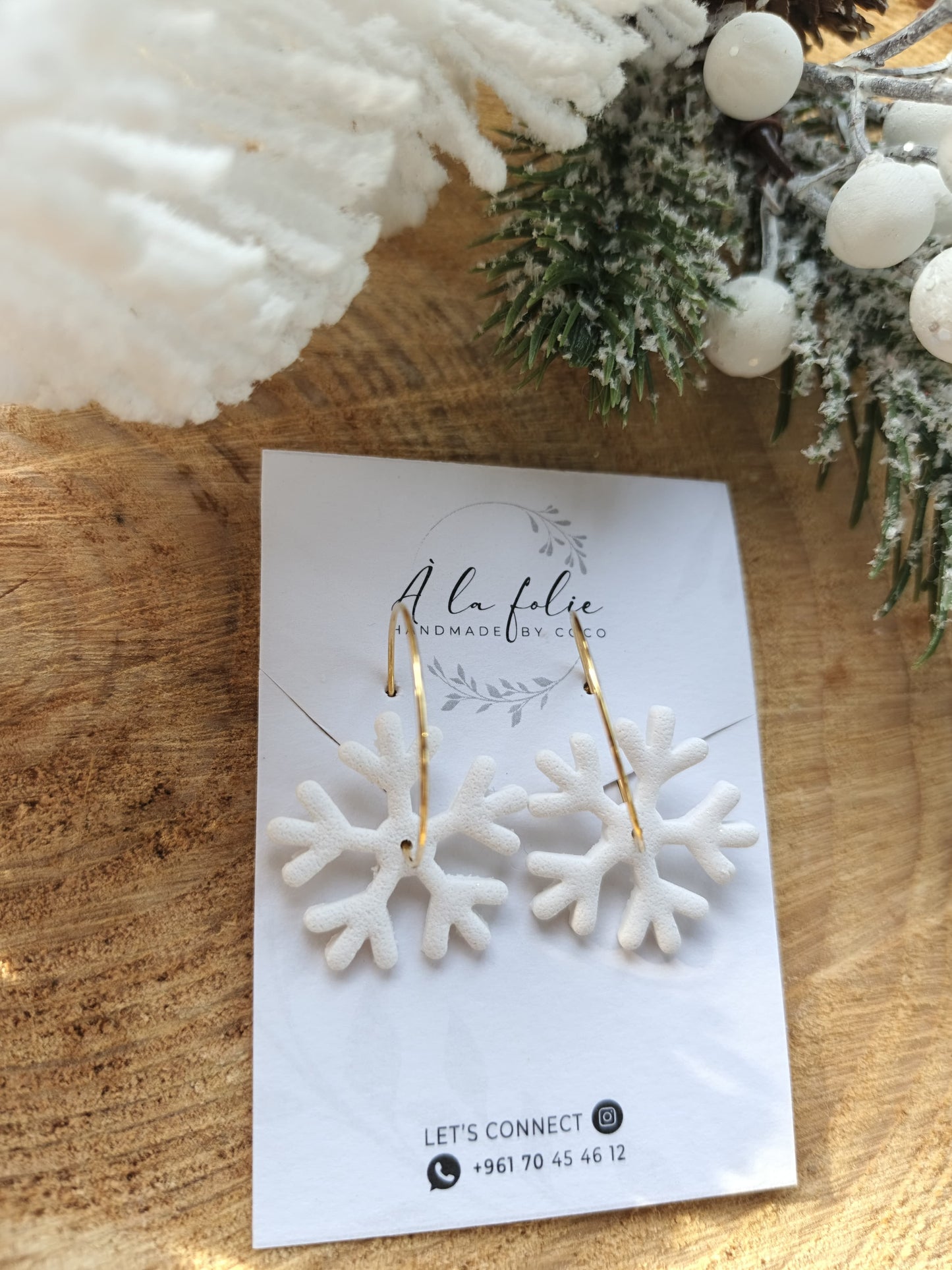 Christmas Collection - Winterflake Hoop Earrings