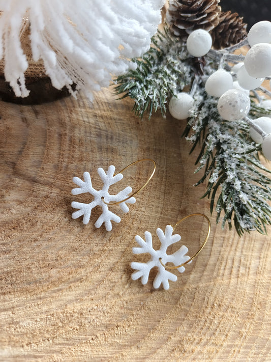 Christmas Collection - Winterflake Hoop Earrings