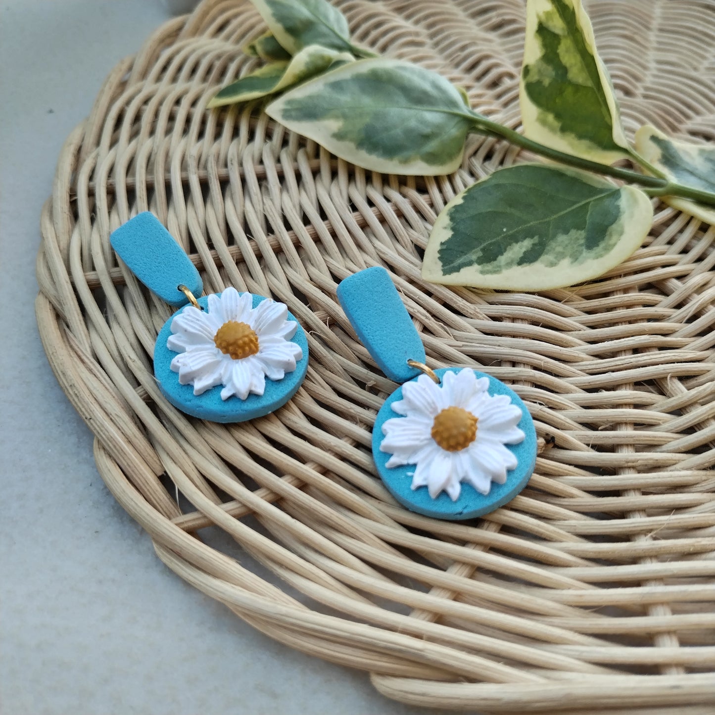 Spring - Flower polymer clay earrings