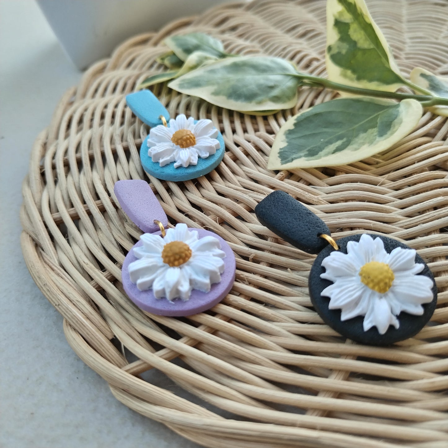 Spring - Flower polymer clay earrings