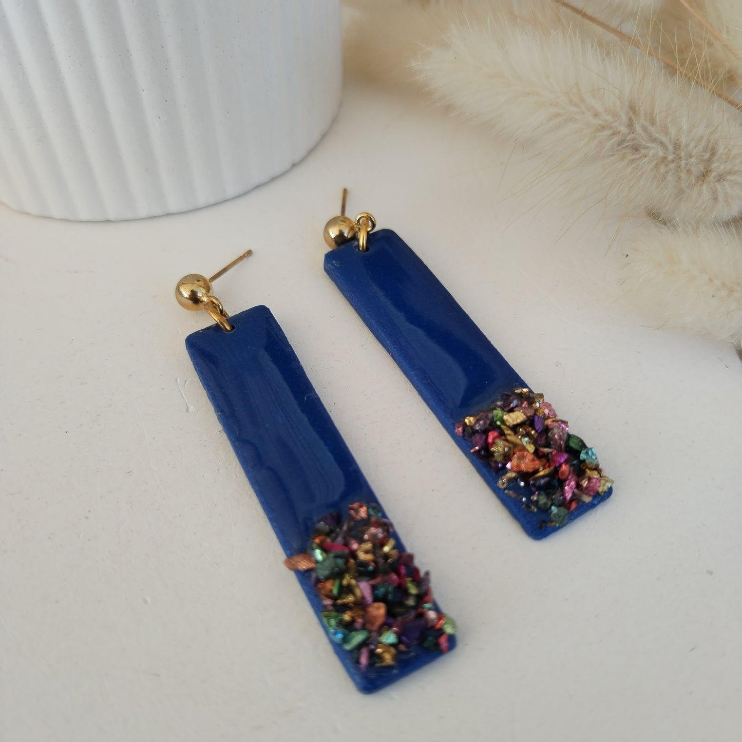 End of season sale - Stripe Stoned Earrings