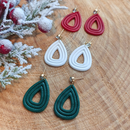 Christmas Collection - Teardrop Layered Earrings
