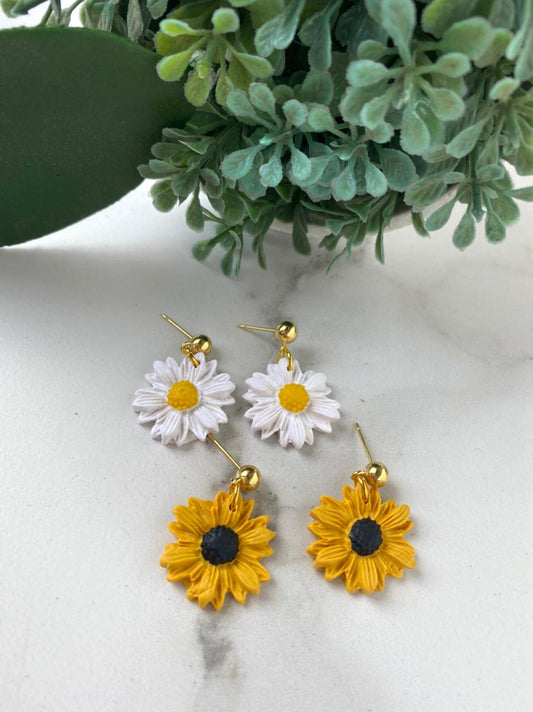 Daisy & sunflower dangles