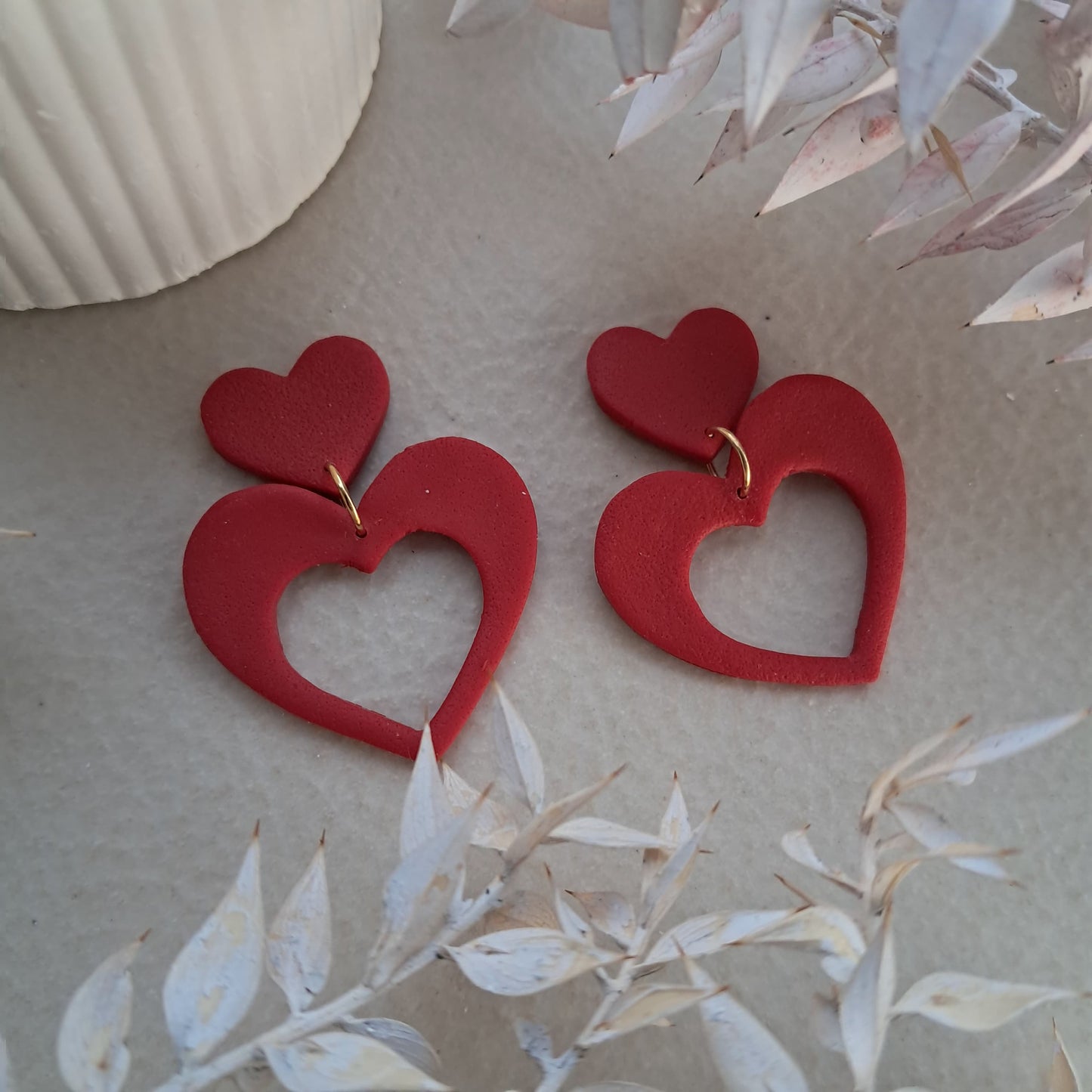 Valentine Collection : Two Heart Dangles