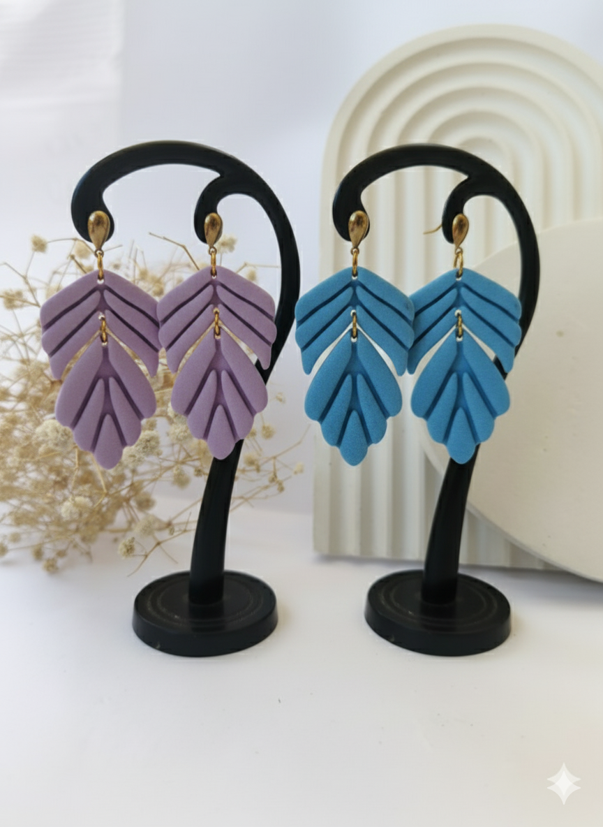 End of season sale - Ocean Leaf Earrings