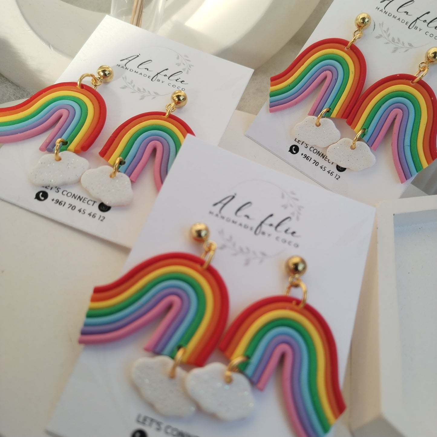 S. Spring rainbow earring