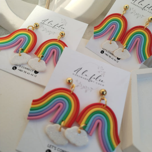 S. Spring rainbow earring