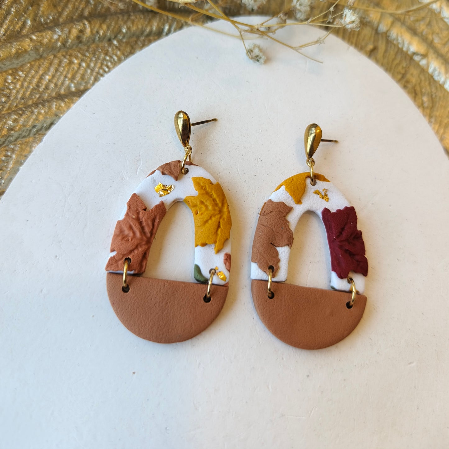 End of season sale - Autumn Bloom Arch Earrings