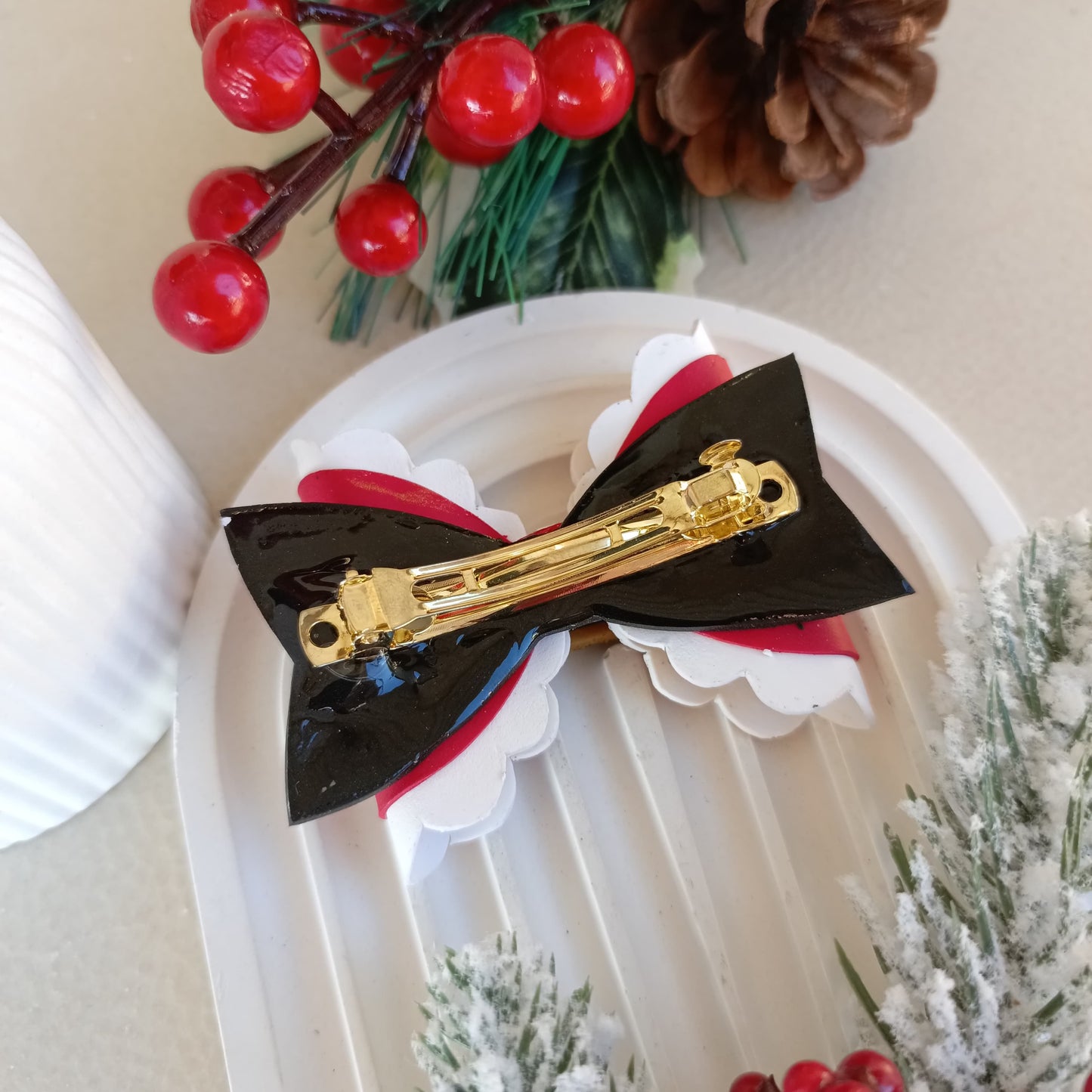 Christmas Collection : Miss Claus Hair Barette