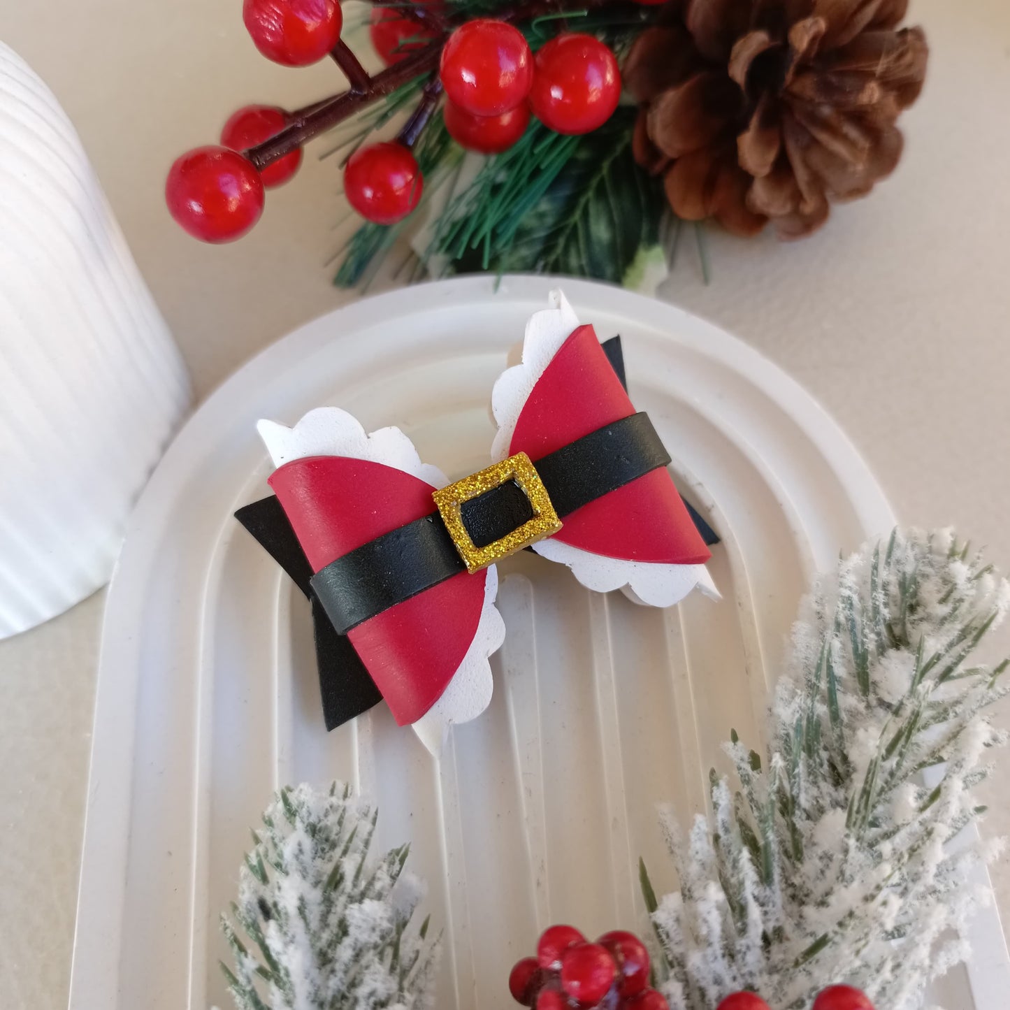 Christmas Collection : Miss Claus Hair Barette