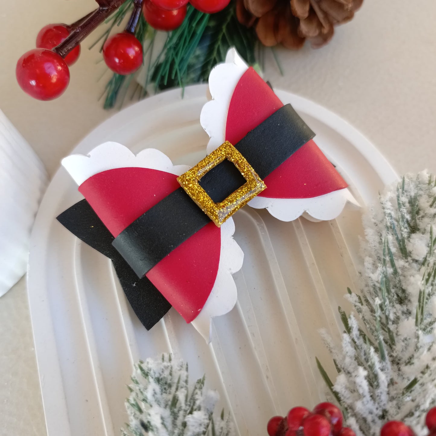 Christmas Collection : Miss Claus Hair Barette