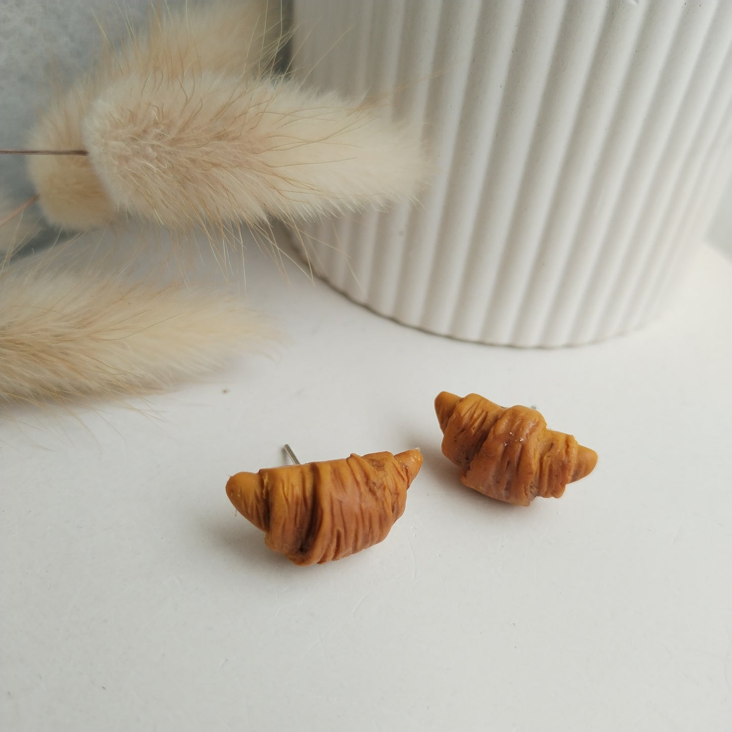 Croissant Clay Earring