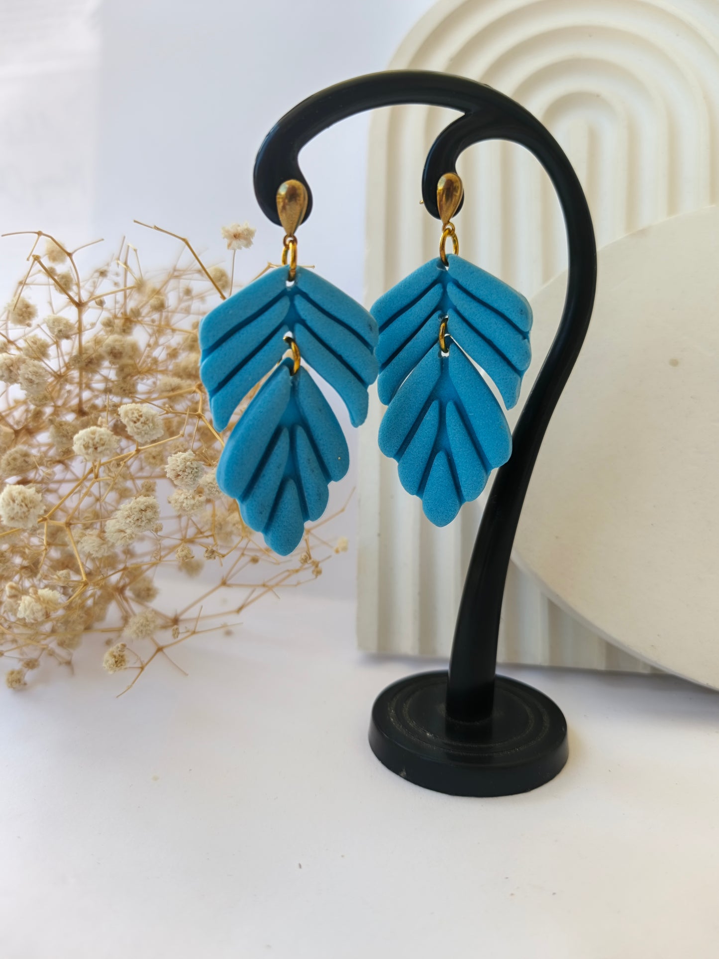 End of season sale - Ocean Leaf Earrings