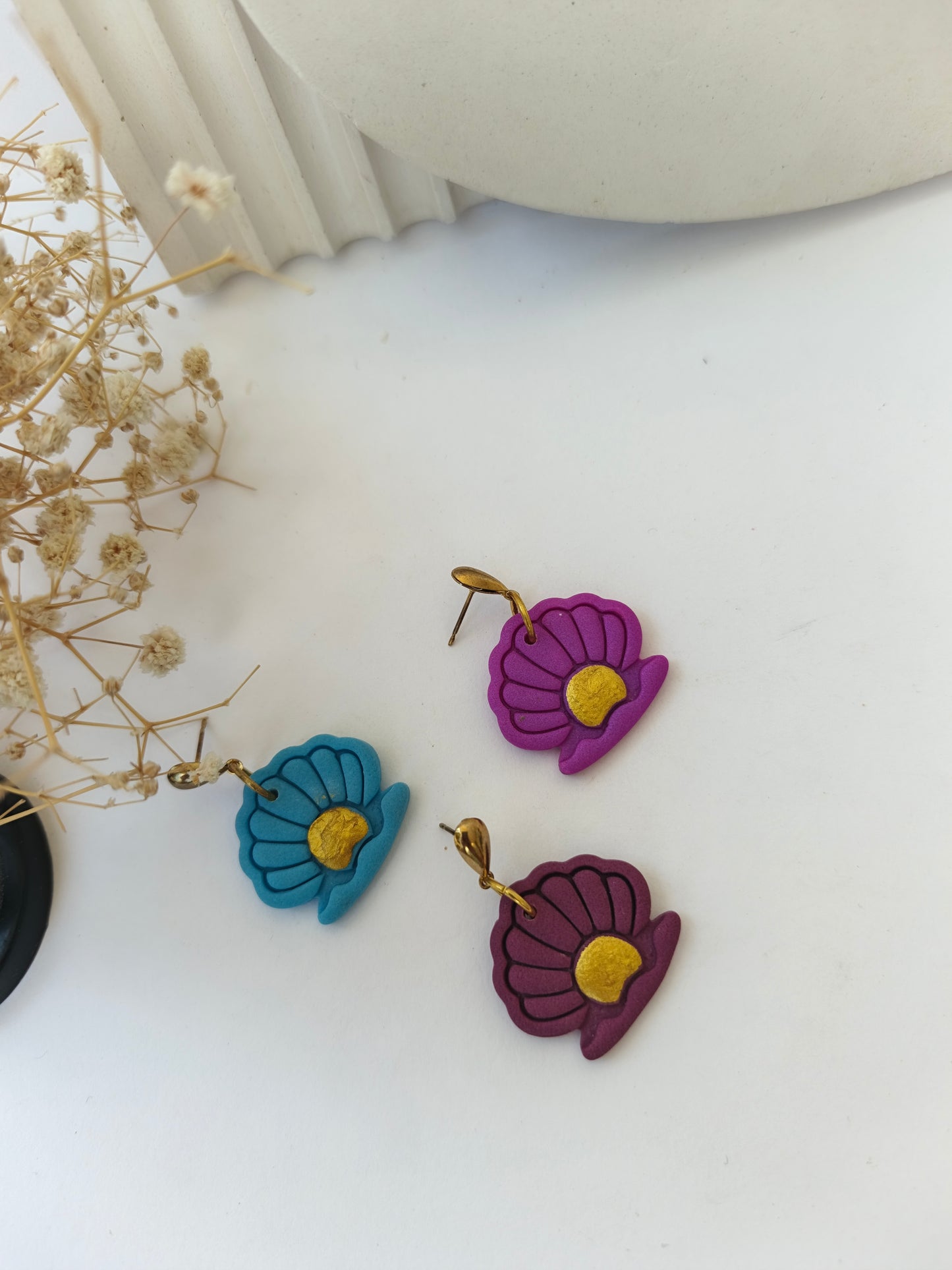 End of season sale - Seashell Bloom Earrings