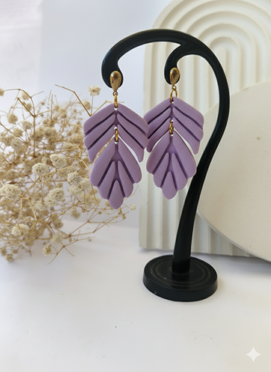 End of season sale - Ocean Leaf Earrings
