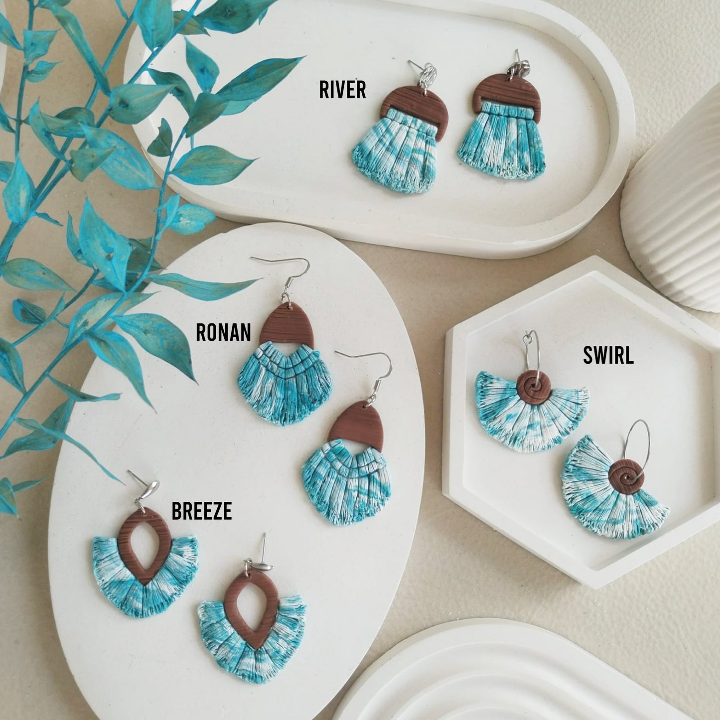 End of Season sale - Summer Macrame Blue