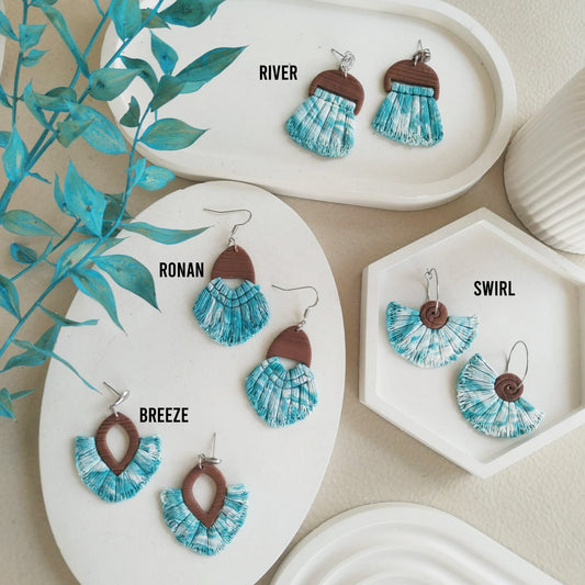 End of Season sale - Summer Macrame Blue